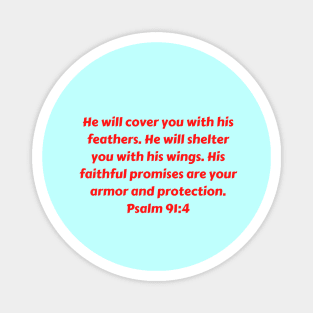 Bible Verse Psalm 91:4 Magnet